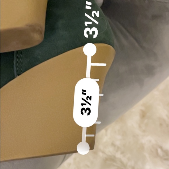 Green leather wedge bootie - Picture 11 of 13